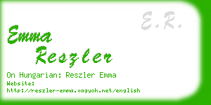 emma reszler business card